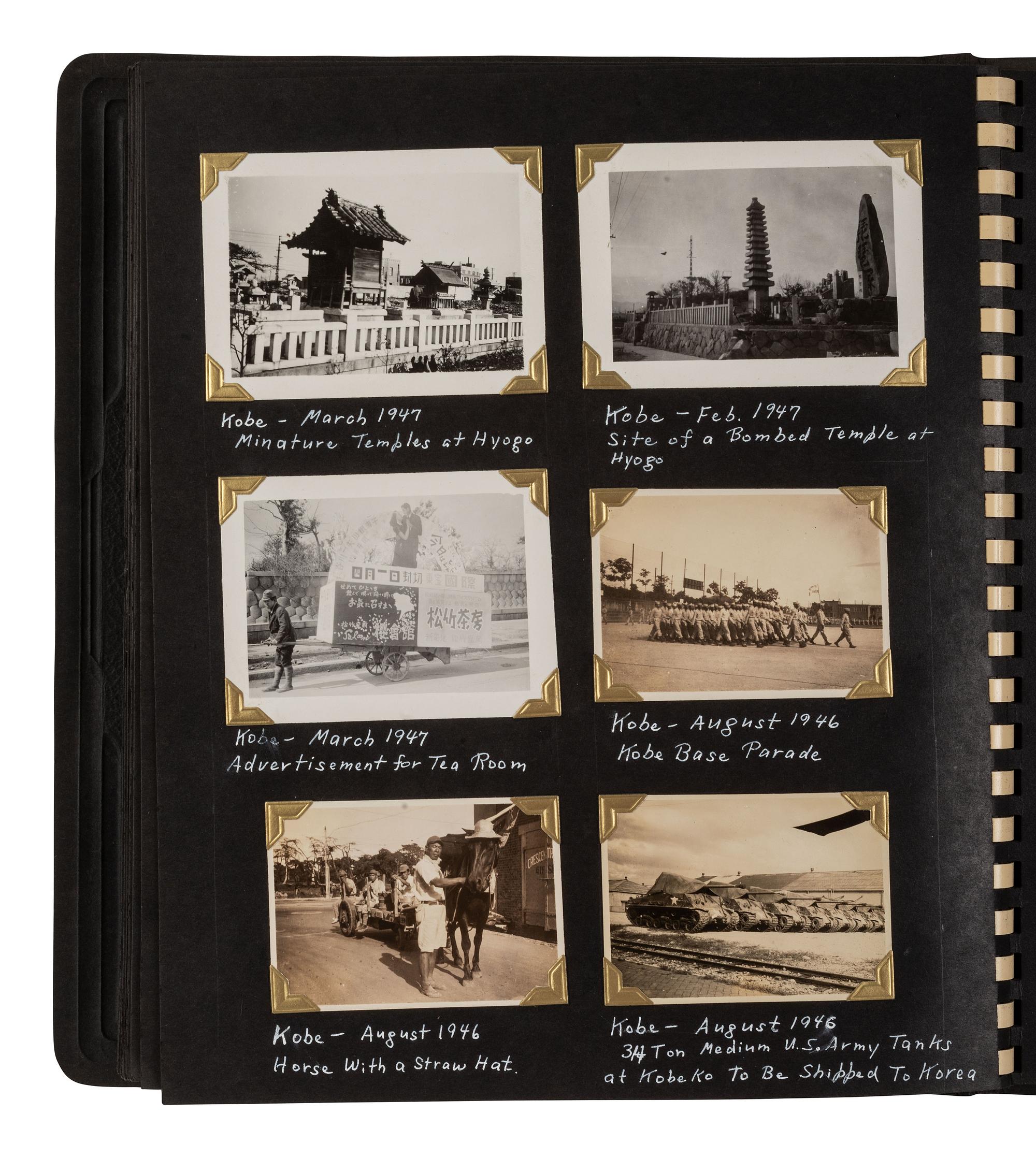 [WORLD WAR II]. Captain Van Voorhis collection, including photographs demonstrating the aftereffects of the atomic bomb and the reconstruction and occupation of Japan. Ca 1945-1947.