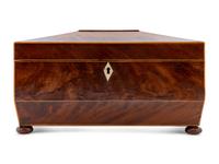 A Regency Mahogany and Satinwood Tea Caddy