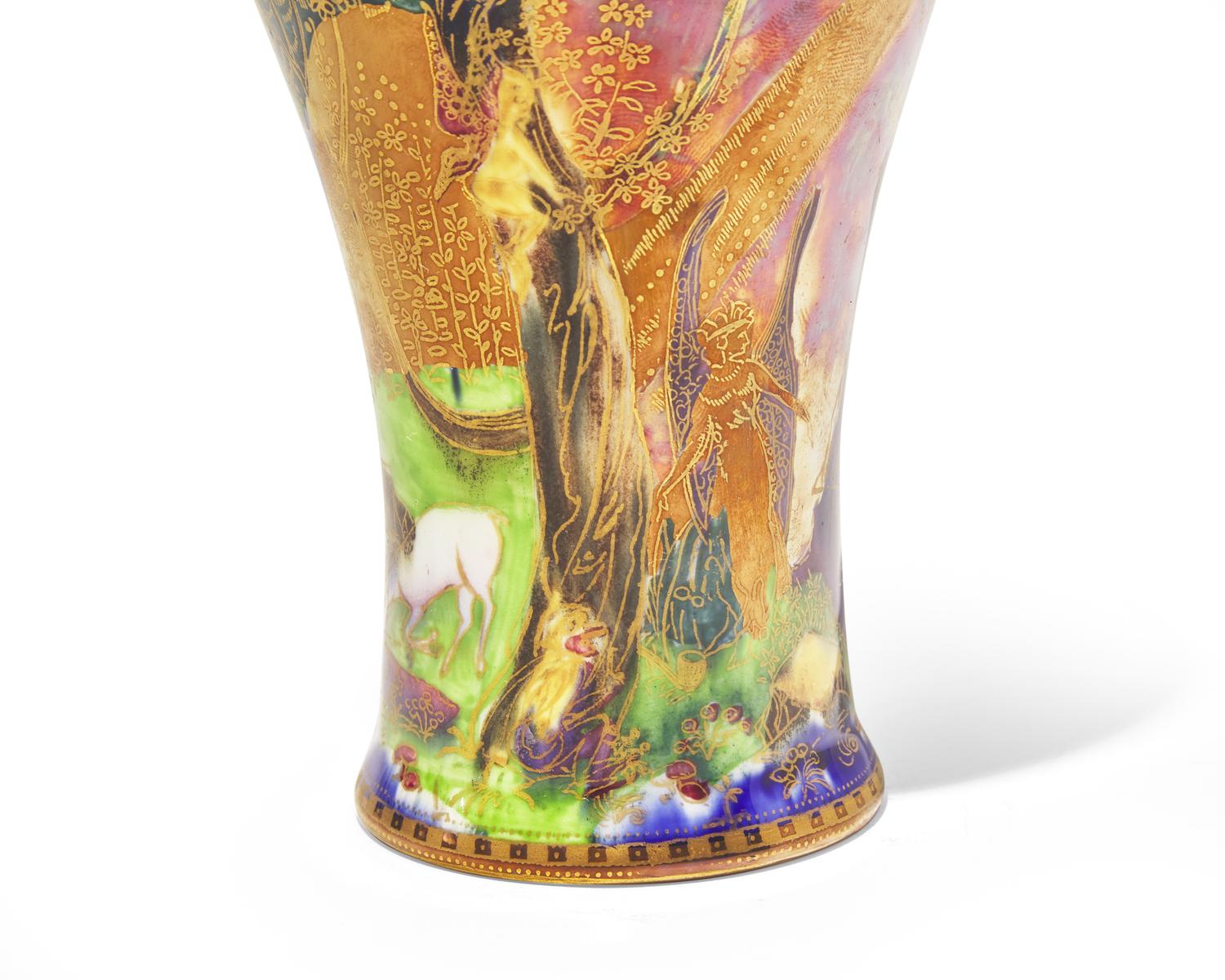 A Wedgwood Fairyland Lustreware 'Rainbow' Vase