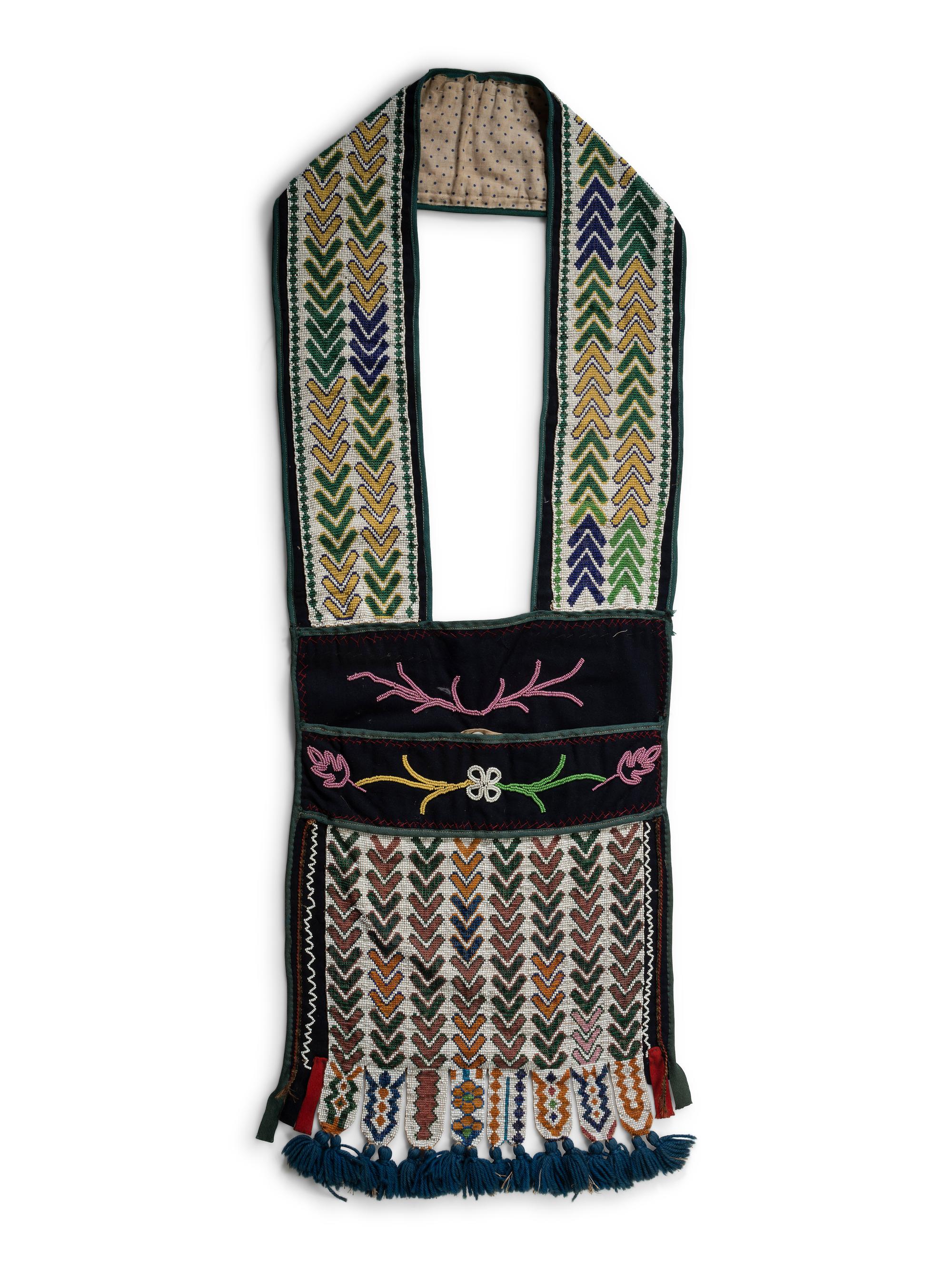 Potawatomi Loom-Beaded Bandolier Bag