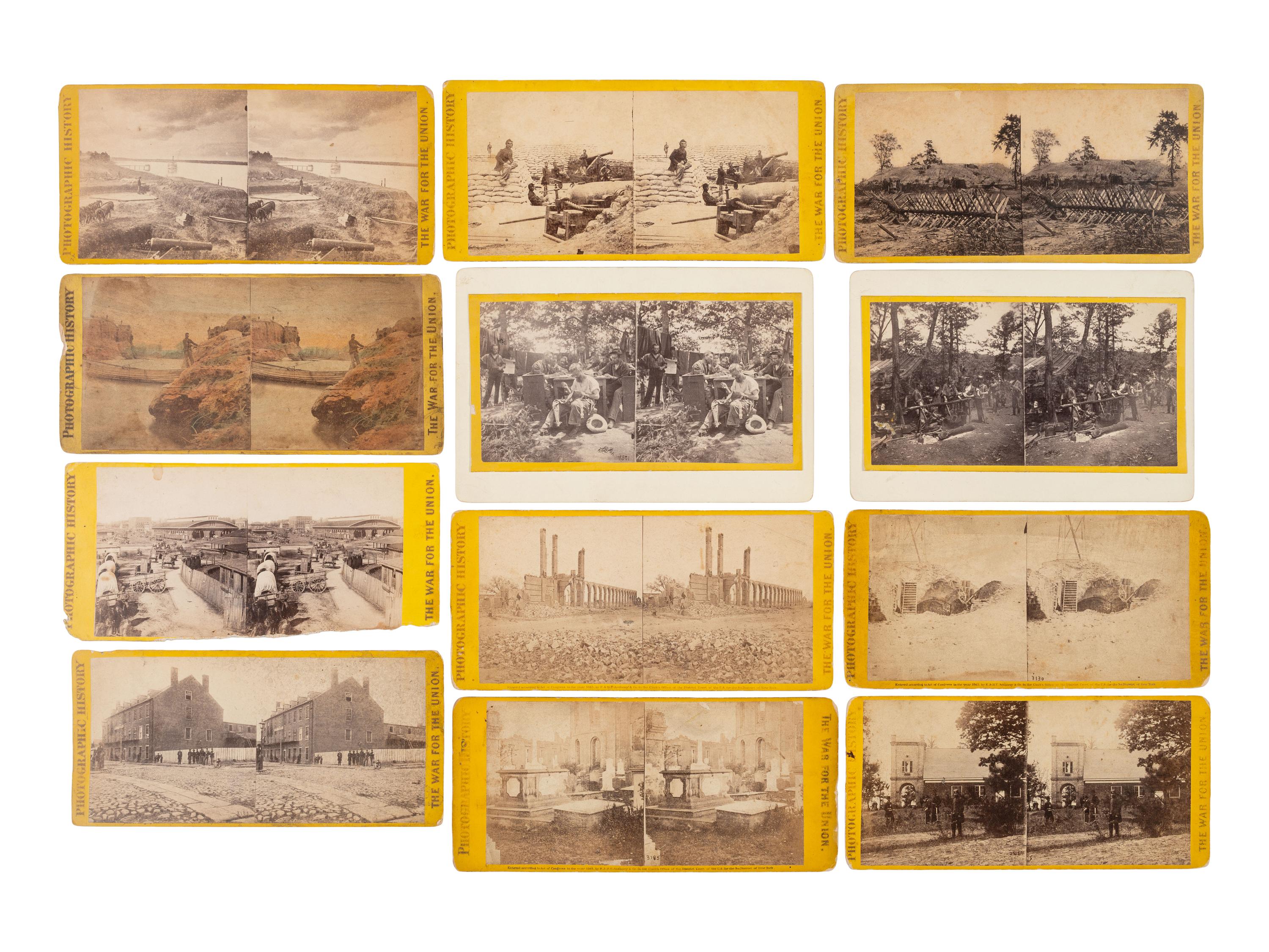 [CIVIL WAR]. A collection of 85 stereoviews from "The War for the Union" series. E. & H.T. Anthony, New York.