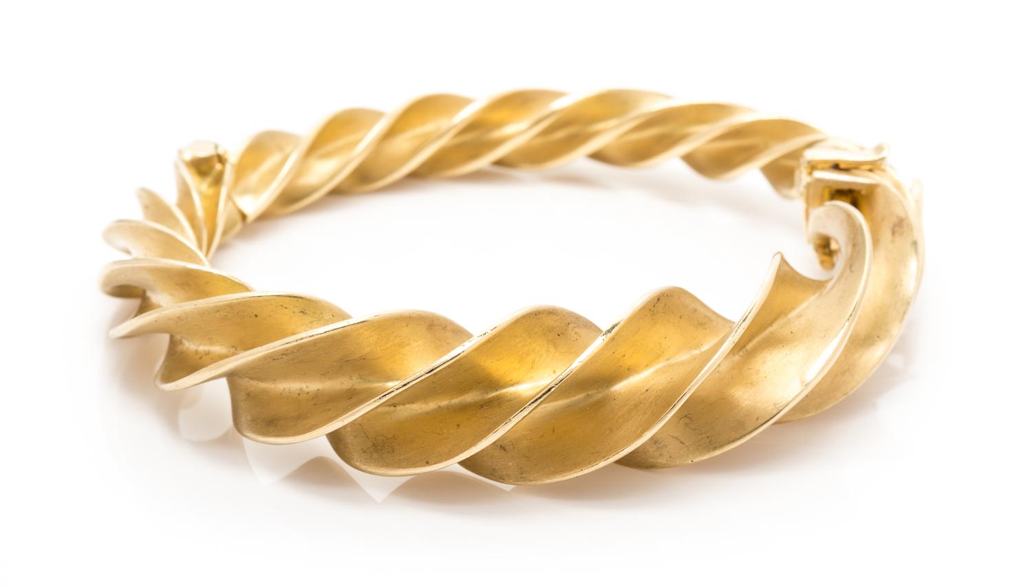 An 18 Karat Yellow Gold "Crazy Twist" Bangle Bracelet, Jean Schlumberger for Tiffany & Co., 43.00 dwts.