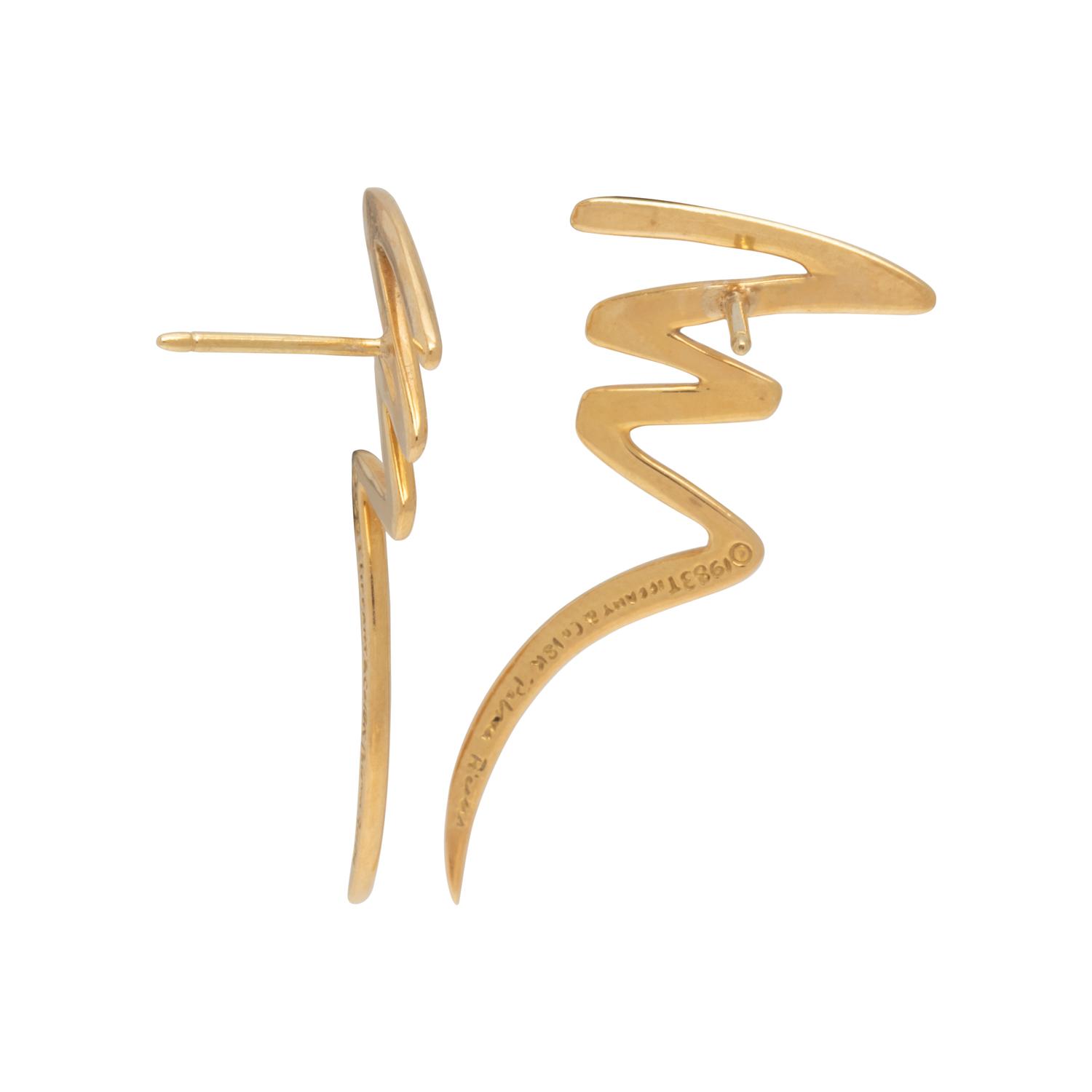 TIFFANY & CO., PALOMA PICASSO, YELLOW GOLD ‘ZIG ZAG’ SET