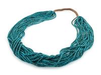 Kewa Multi-strand Rolled Turquoise and Heishi Necklace