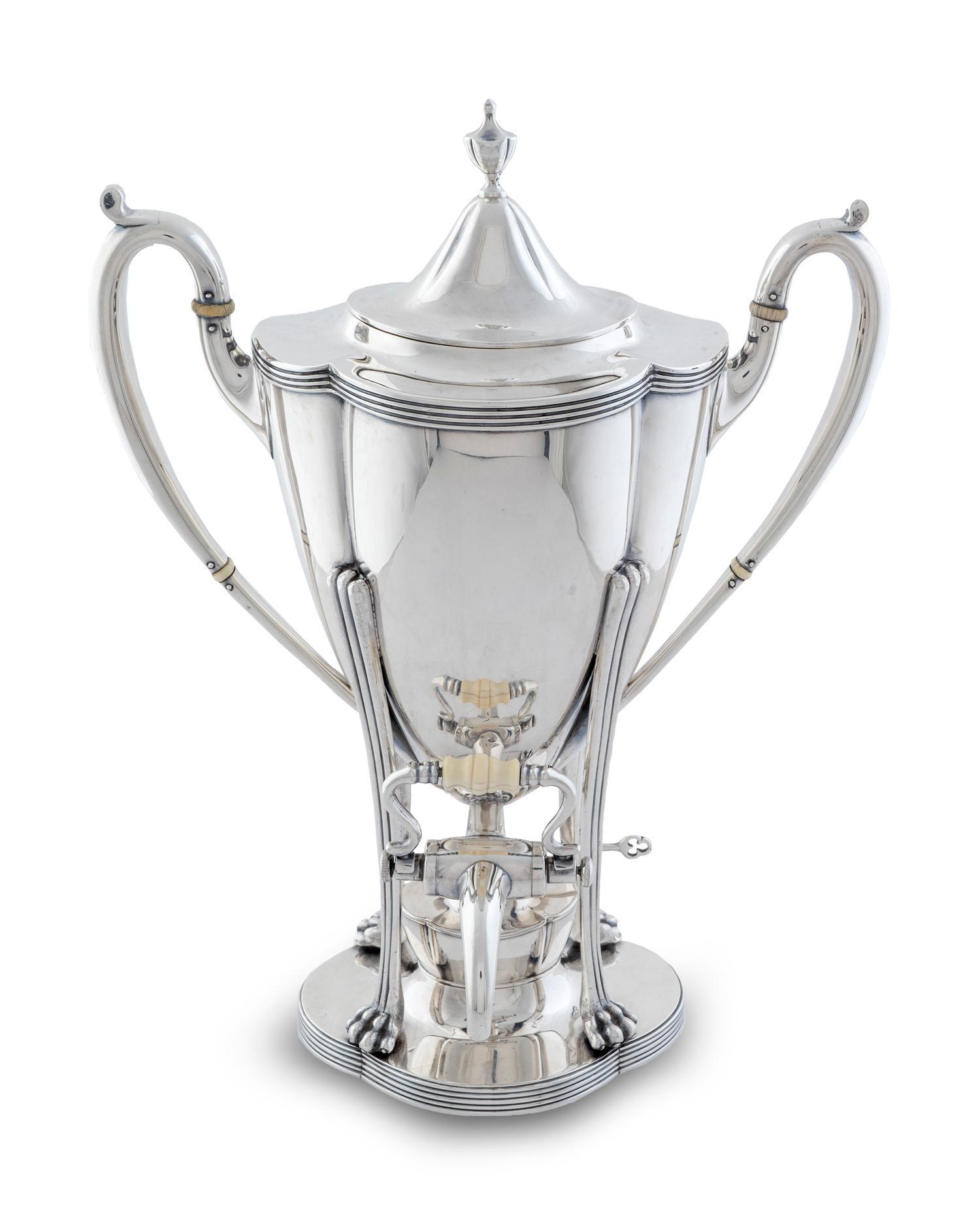 An American Silver Two-Handled Tea Urn — Jacobi & Jenkins, Baltimore, 20th Century