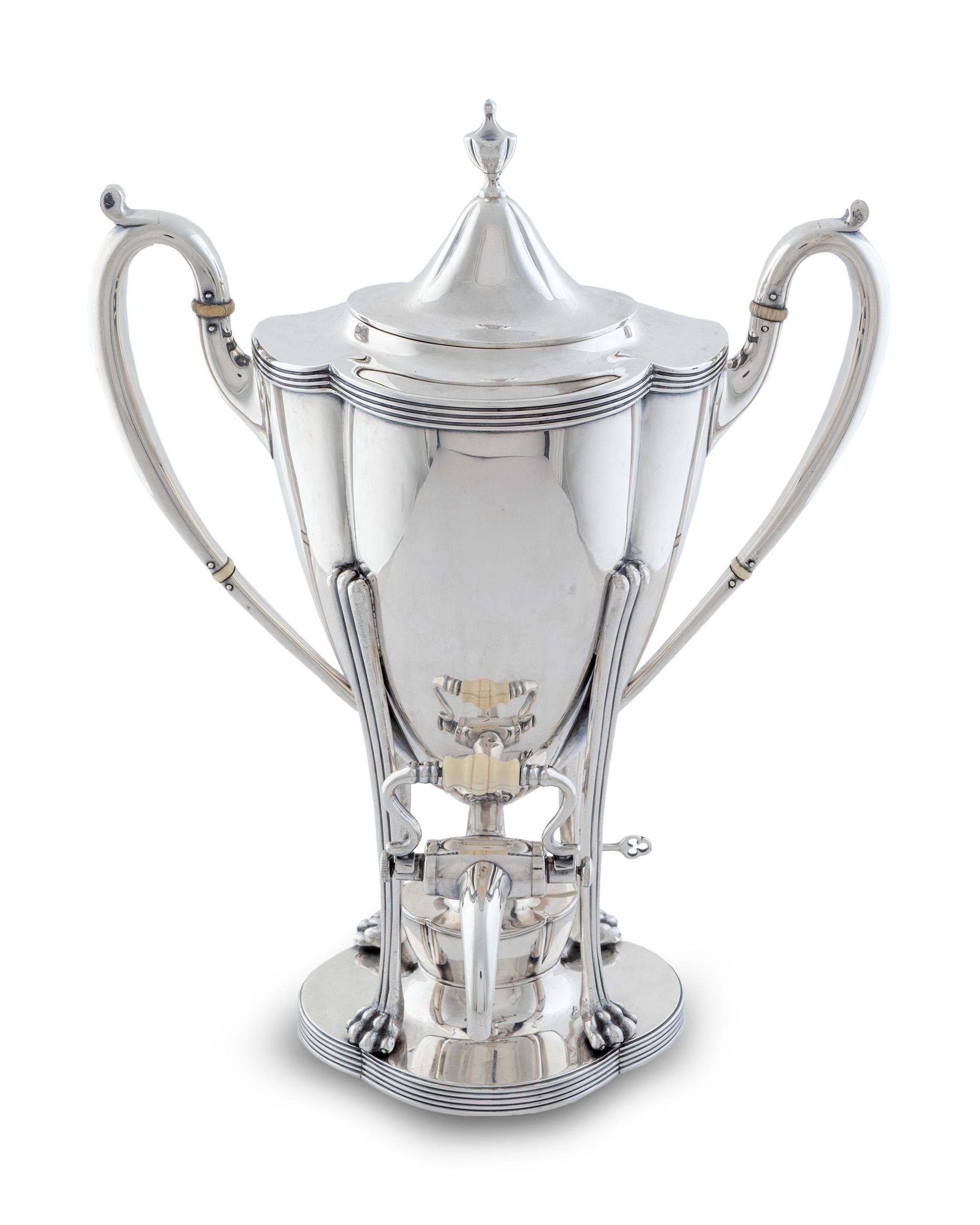 An American Silver Two-Handled Tea Urn — Jacobi & Jenkins, Baltimore, 20th Century