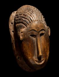 Two Bamana Wood Masks and a Janus Wood Head
