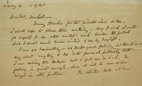 [Gardening] Jekyll, Gertrude. Group of Three Autograph Letters, signed, to artist William Nicholson