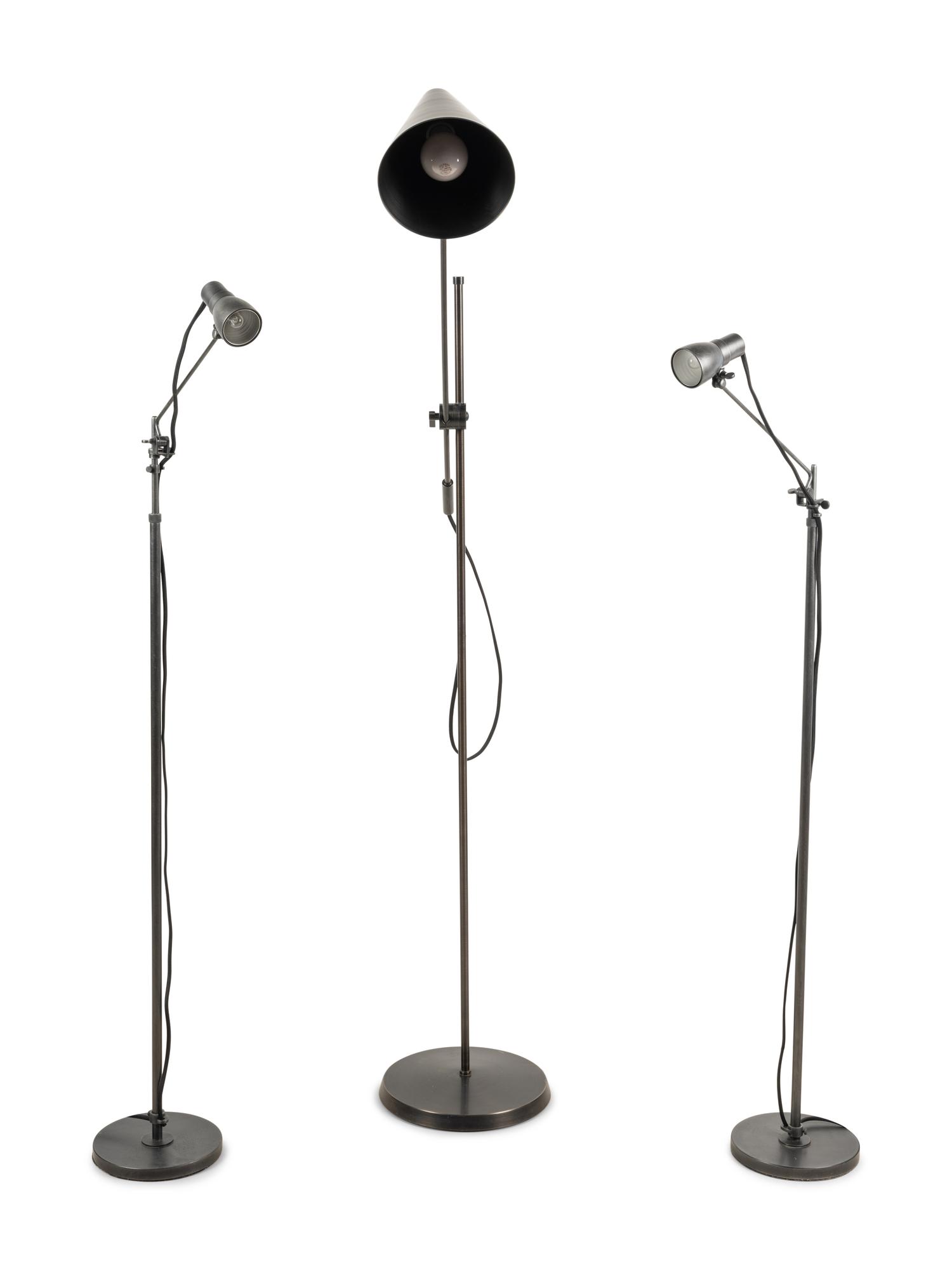 Three Contemporary Cantilever Floor Lamps