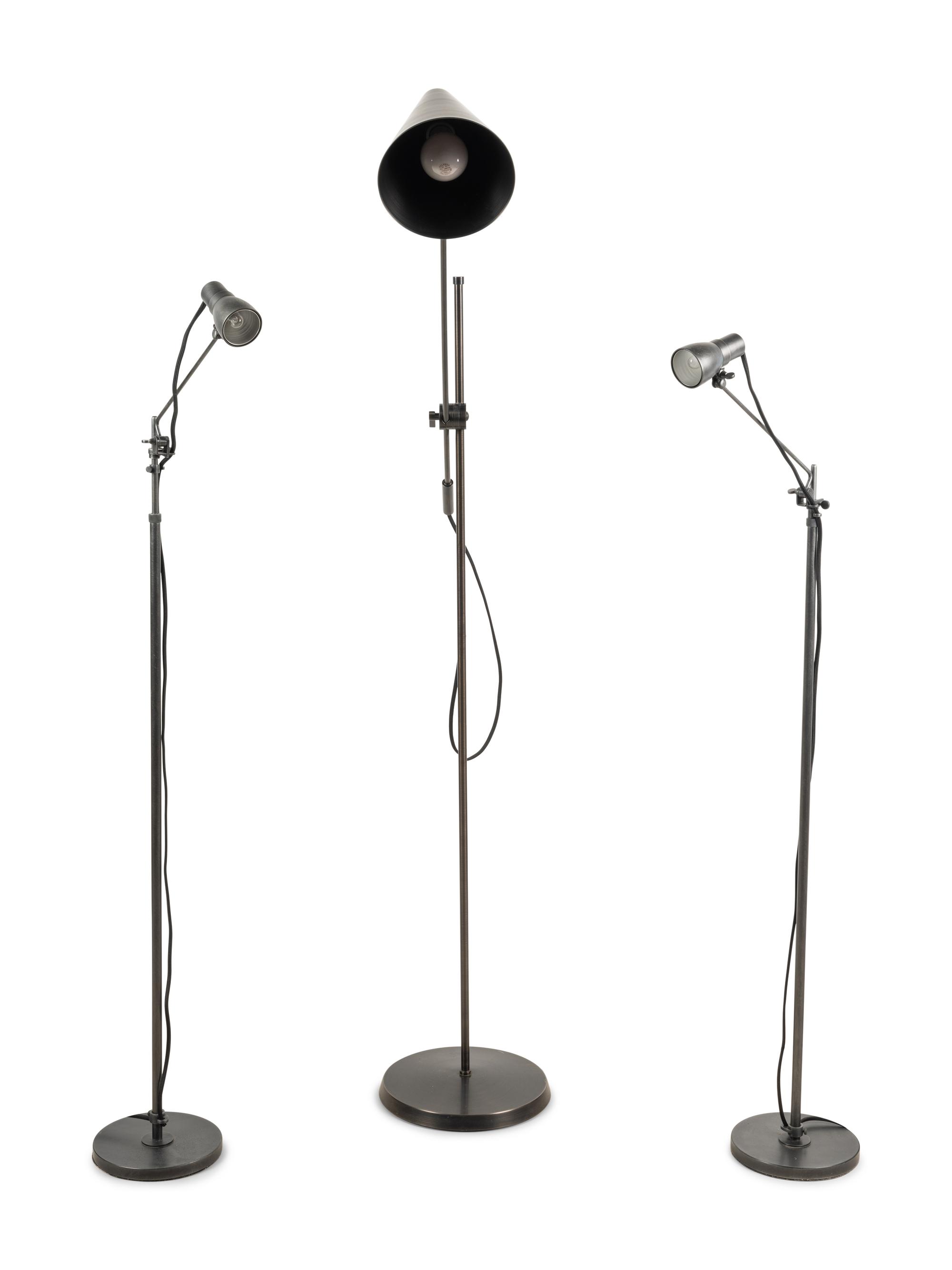 Three Contemporary Cantilever Floor Lamps