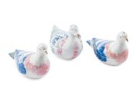 Three M.S. Kuznetsov Porcelain Bird-Form Covered Jars