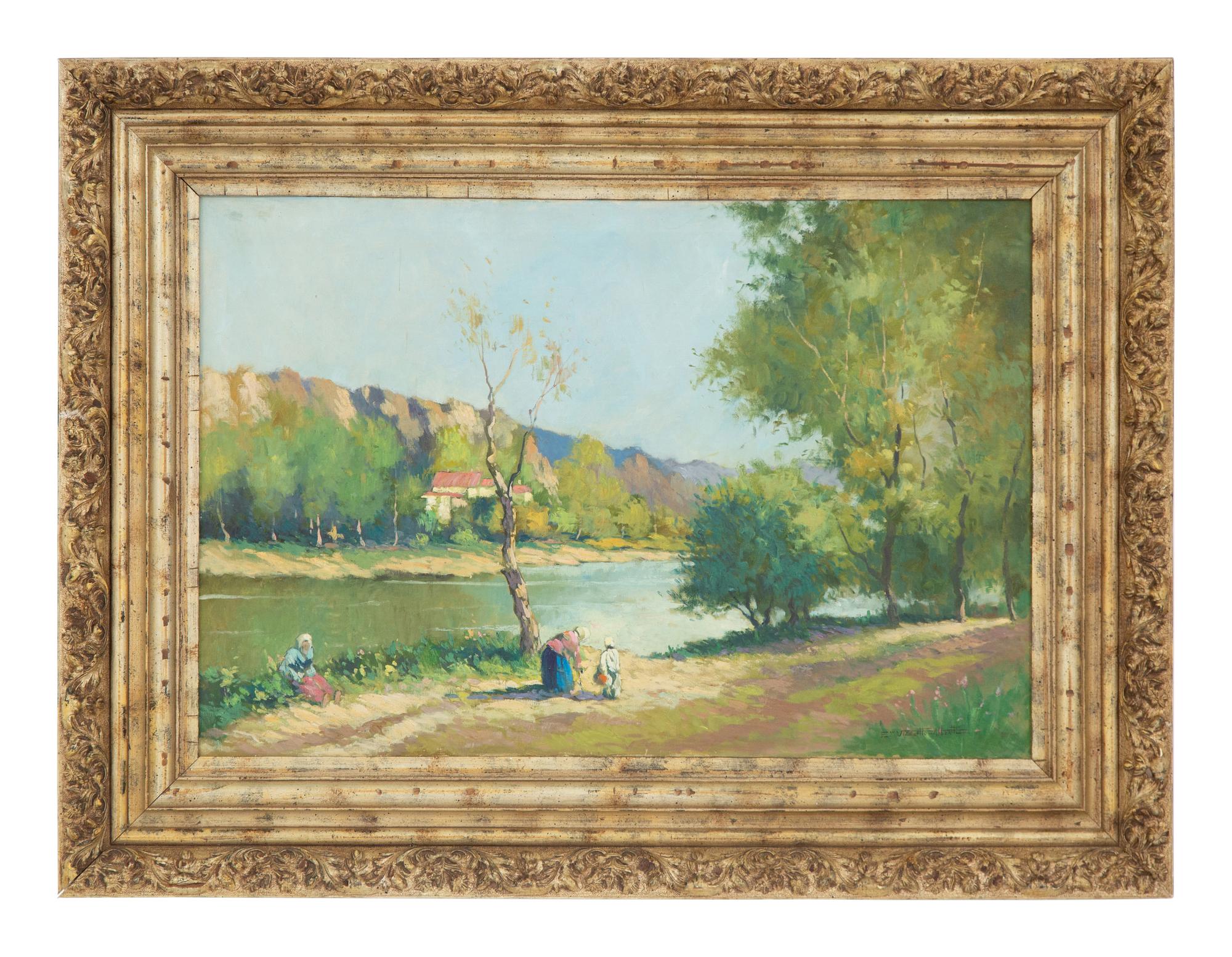 Women Resting near a River