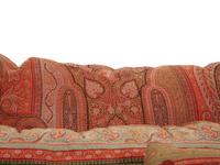 An Indian Paisley Wool Coverlet and Six Pillows