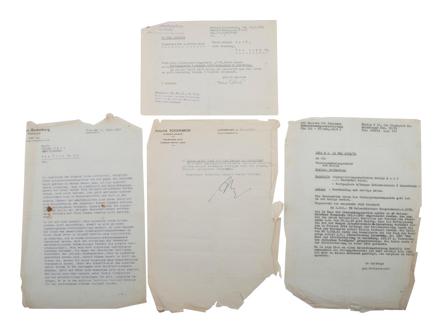 [WORLD WAR II]. Sergeant Frederic H. Harf archive incl. photographs and Holocaust-related documents