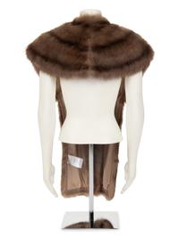 J. Mendel Sable Fur Shrug Trimmed with Badger