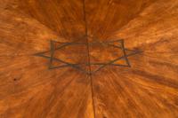 A Brass Inlaid Walnut Two-Pedestal Dining Table