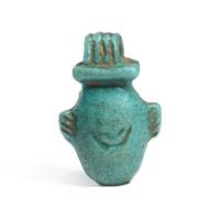 An Egyptian Faience Heart Amulet
