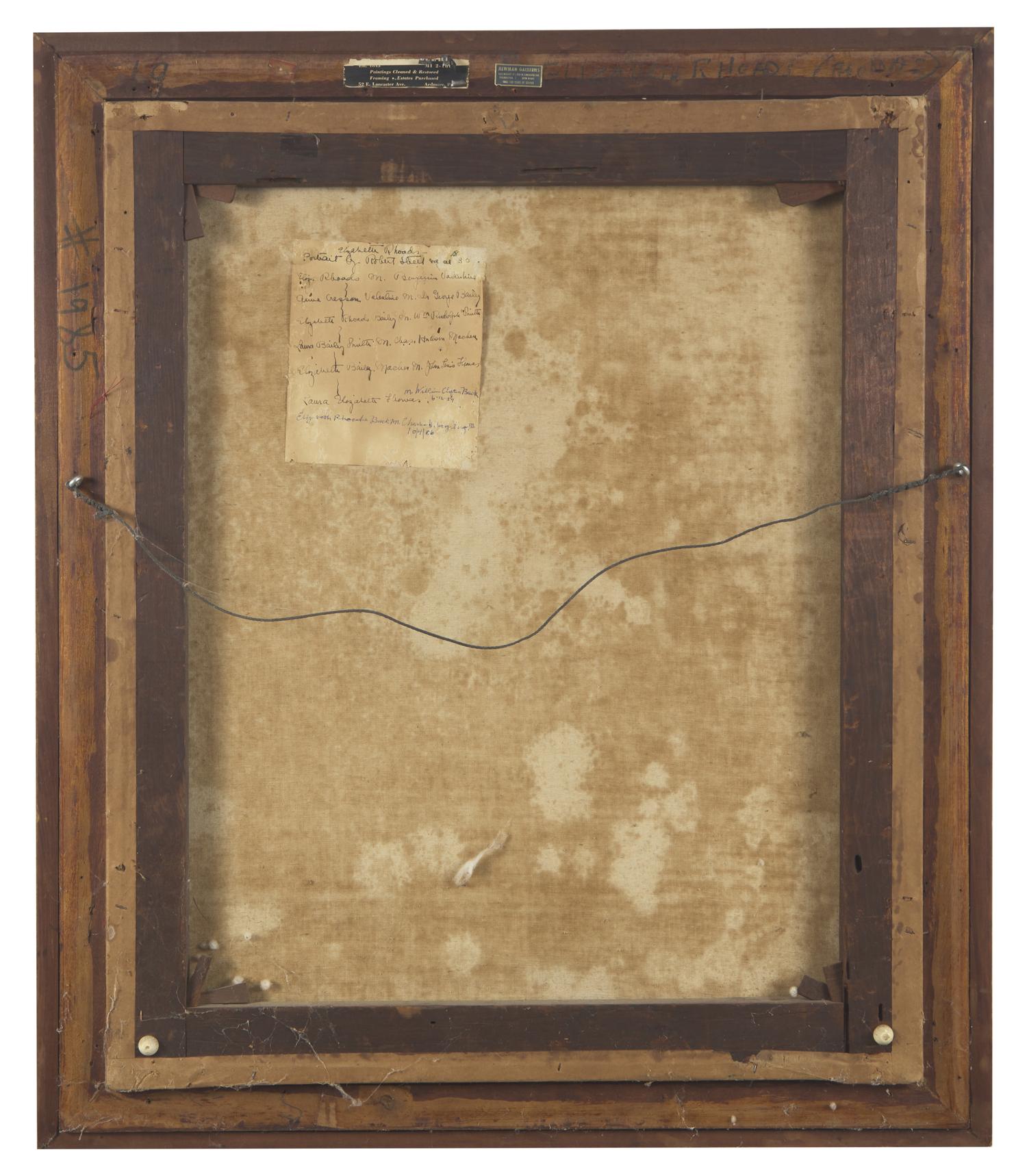 Robert Street (1796-1865), Portrait of Elizabeth Rhoads of Philadelphia, PA