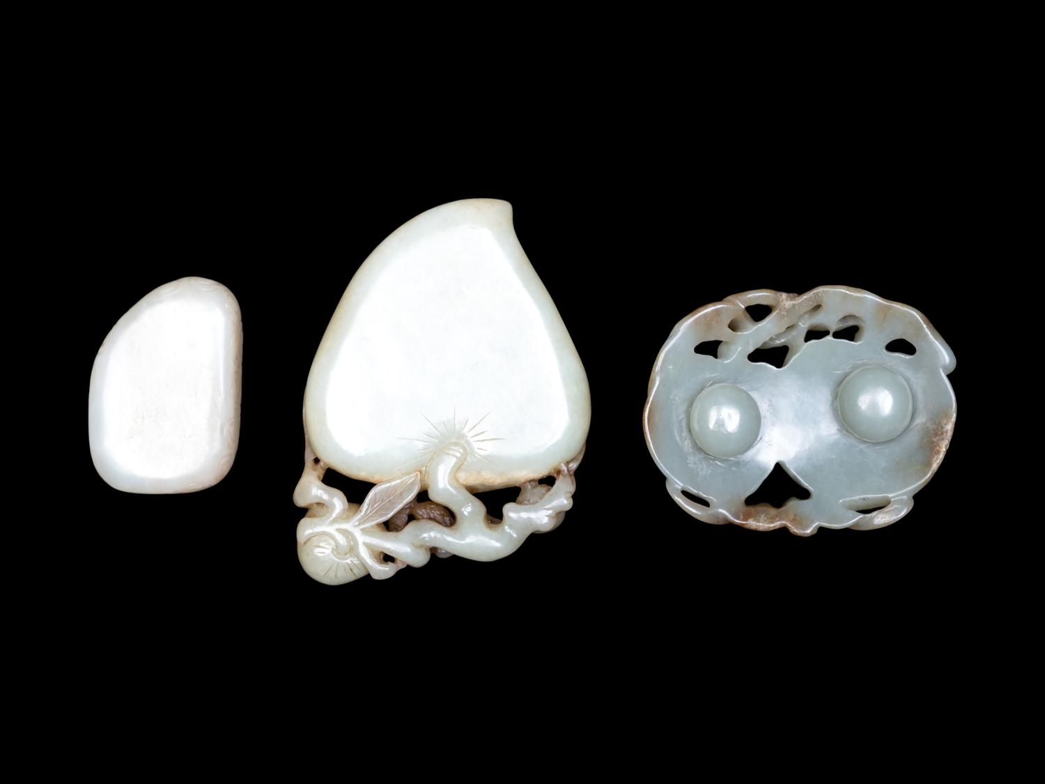 Three Chinese Celadon Jade Articles