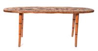 An American Carved Occasional Table Width 52 inches. — MID 20TH CENTURY