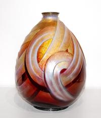 A Camille Faure Enamel Vase