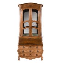 A French Provincial Style Walnut Secretary Bookcase