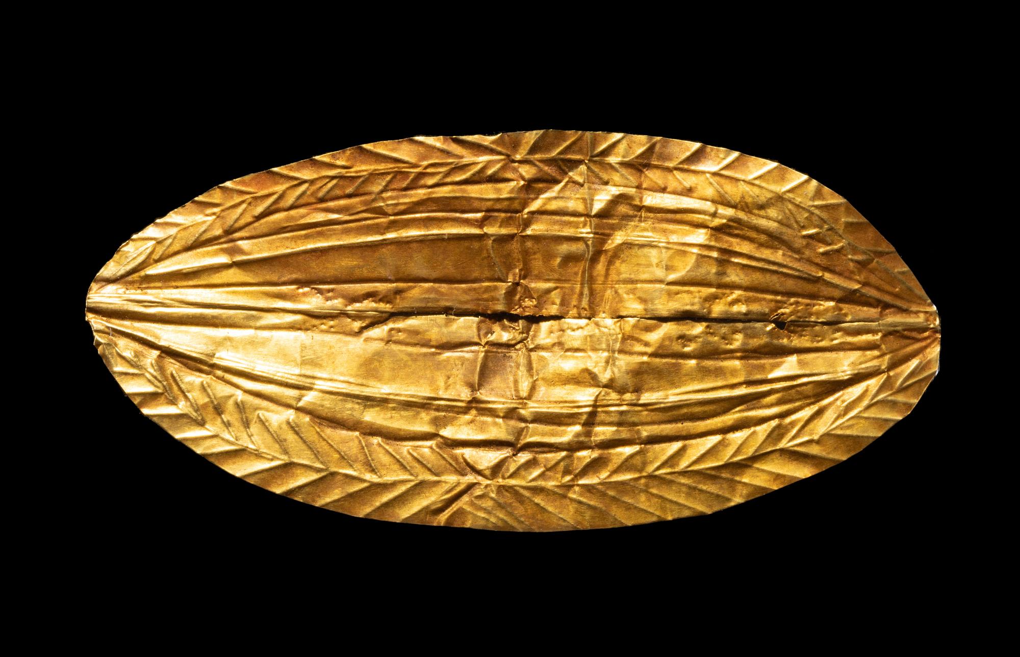 An Egyptian Sheet Gold Mouth Amulet