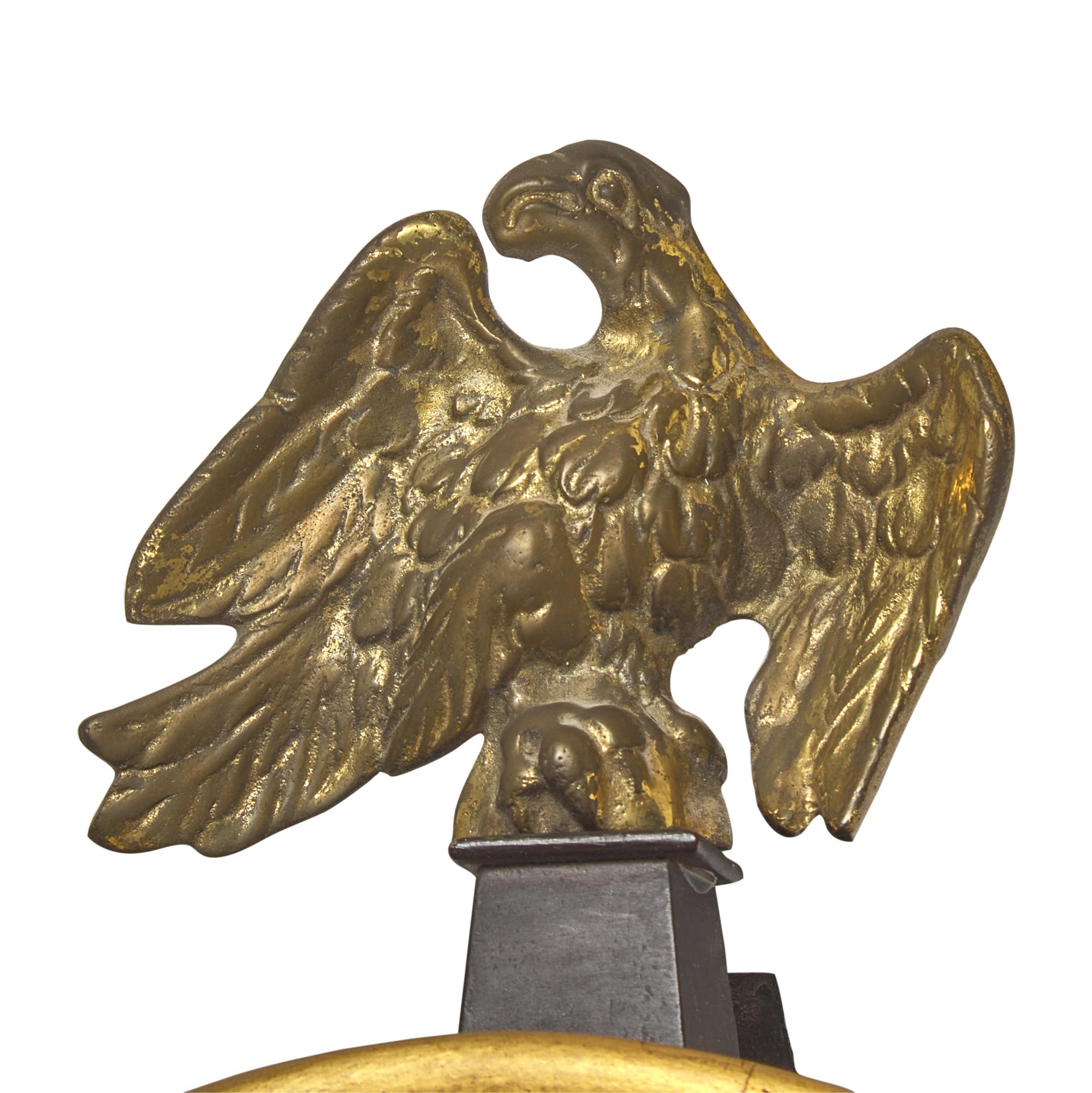 A Federal Giltwood and Eglomise Banjo Clock