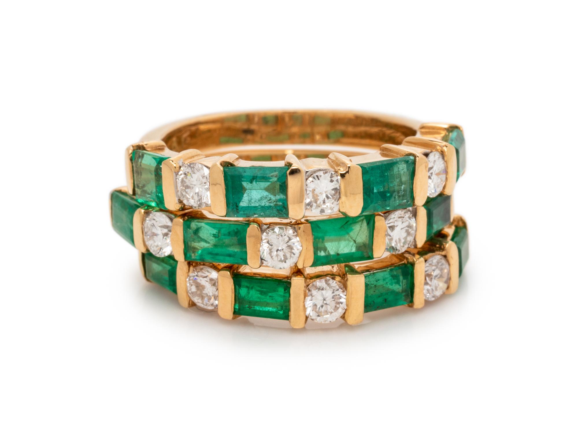 COLLECTION OF DIAMOND AND EMERALD RINGS
