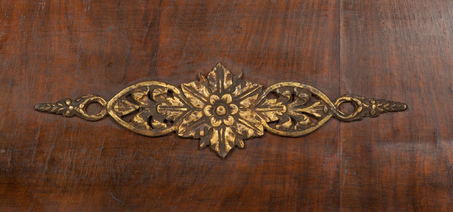 An Empire Gilt Metal Mounted Mahogany Mirro r