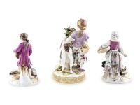 Three Meissen Porcelain Figural Groups