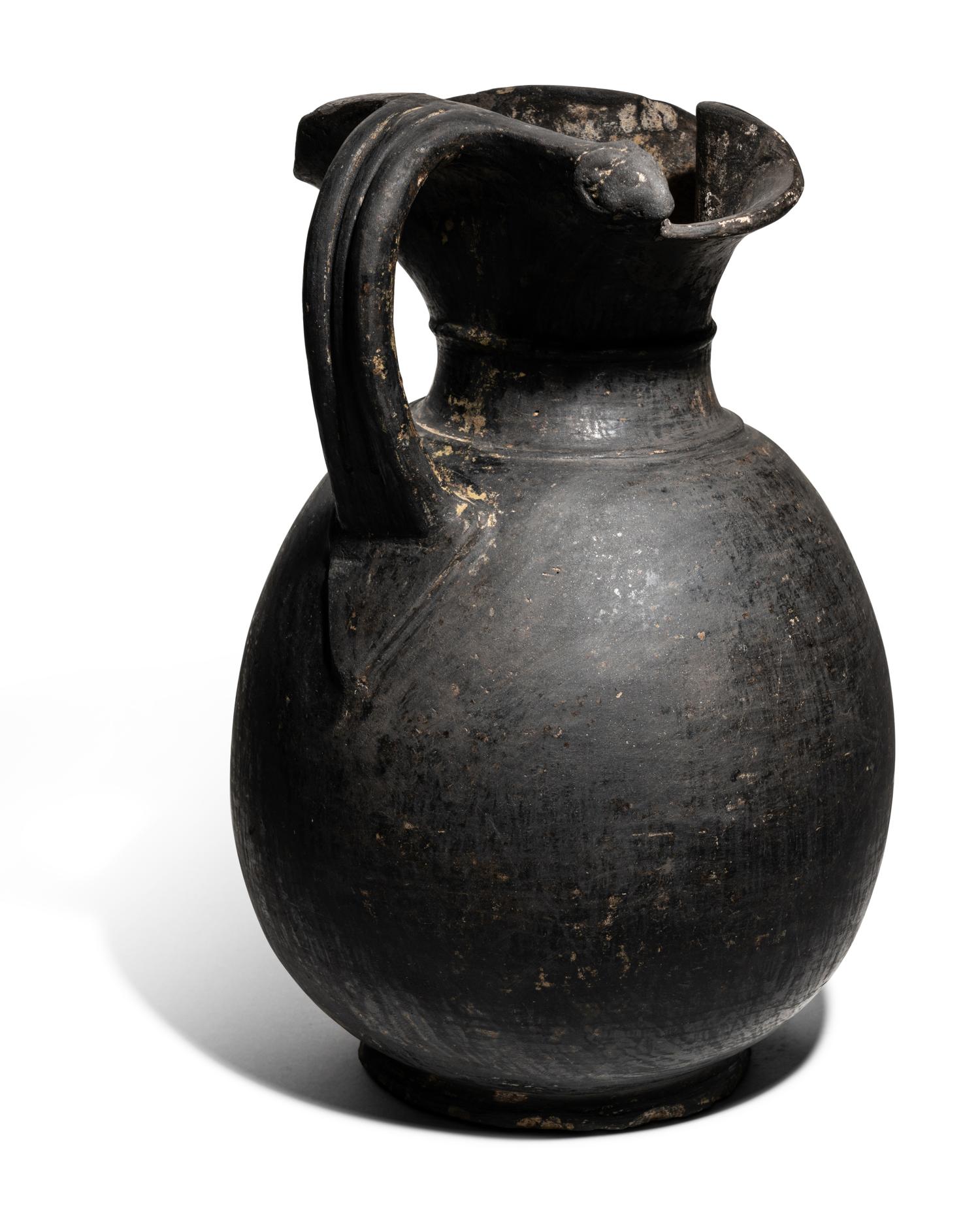 An Etruscan Bucchero Oinochoe