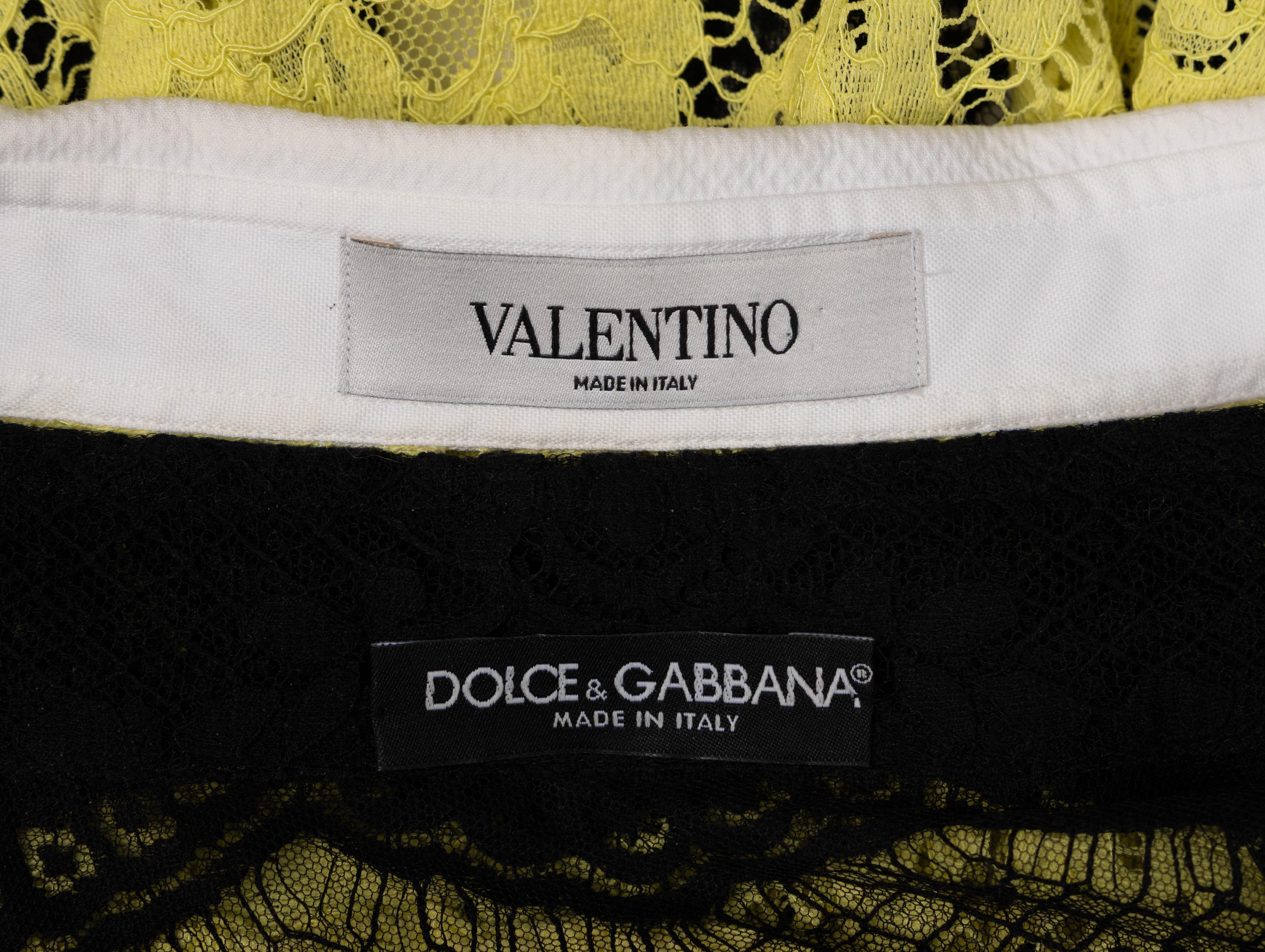 Two Italian Designer Lace Blouses
