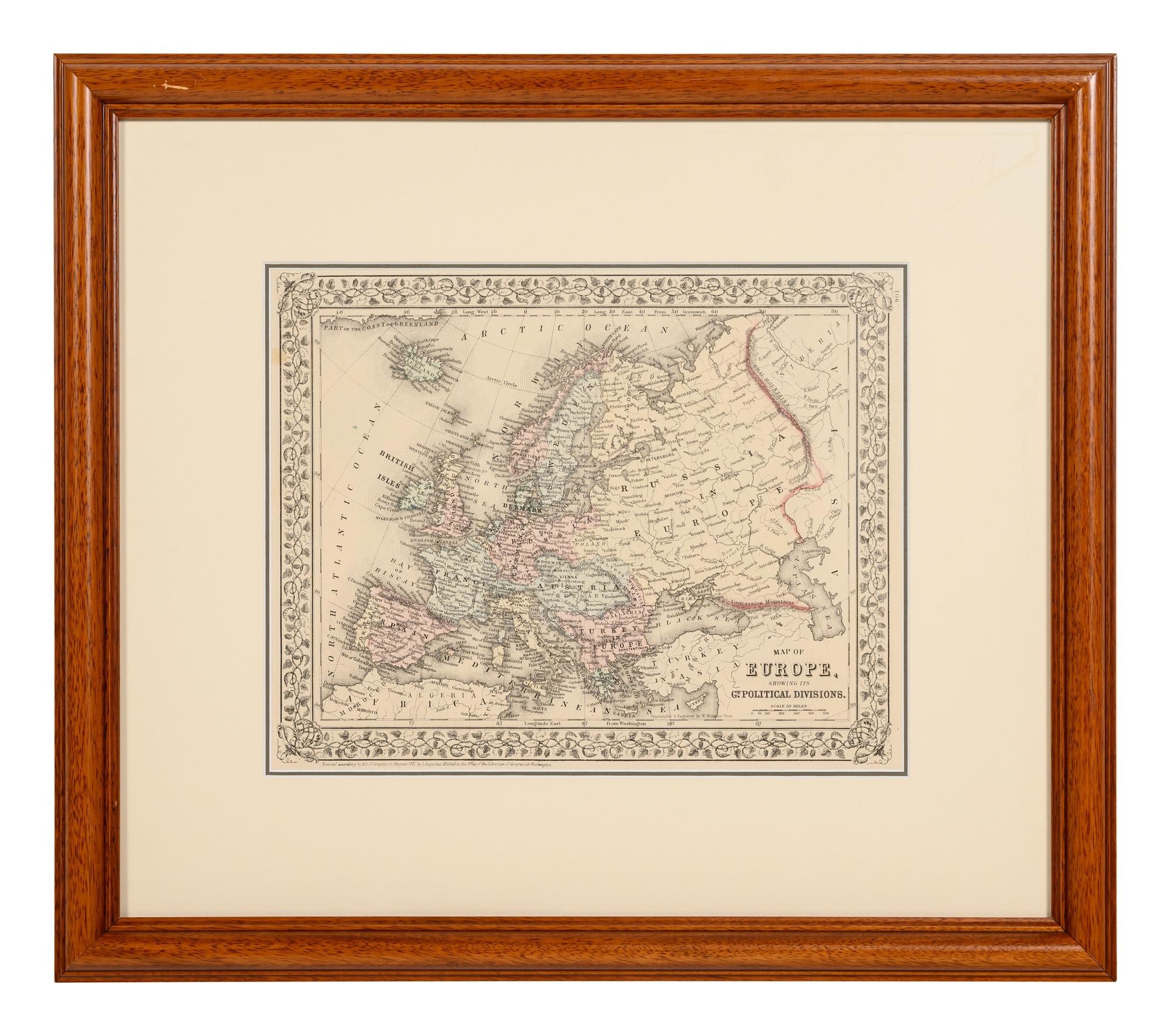 A group of 14 19th and 20th century maps, comprising: