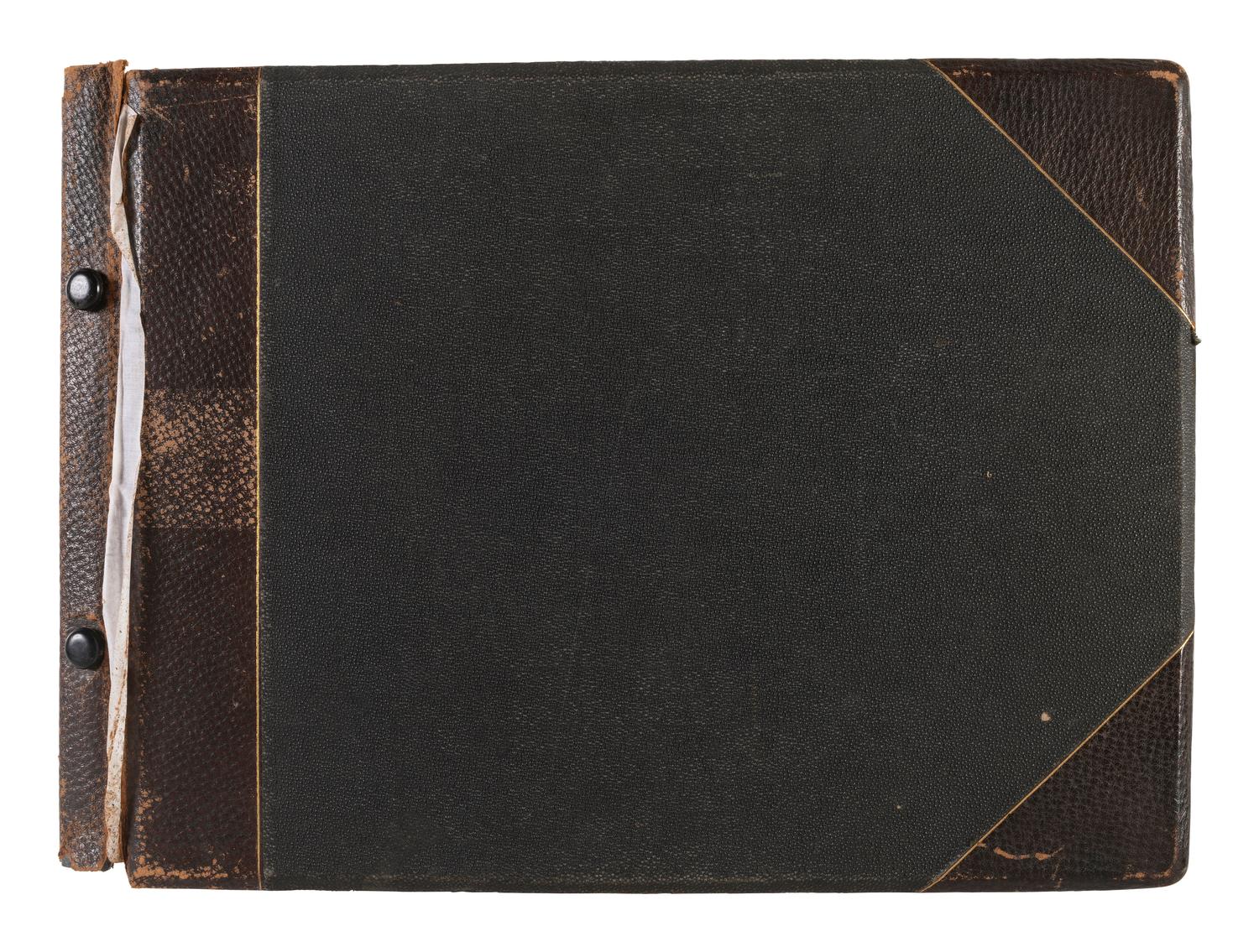 Exceptional album containing photographs of Pine Ridge Reservation and its surroundings, incl. Native American subjects, Indian schools, ceremonies, camp life, and Wounded Knee. Ca late 1890s-early 1900s.