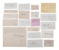 [CIVIL WAR]. Union officer signatures, Incl. Generals Webb, Butler, Terry, Miles, and O.O. Howard.