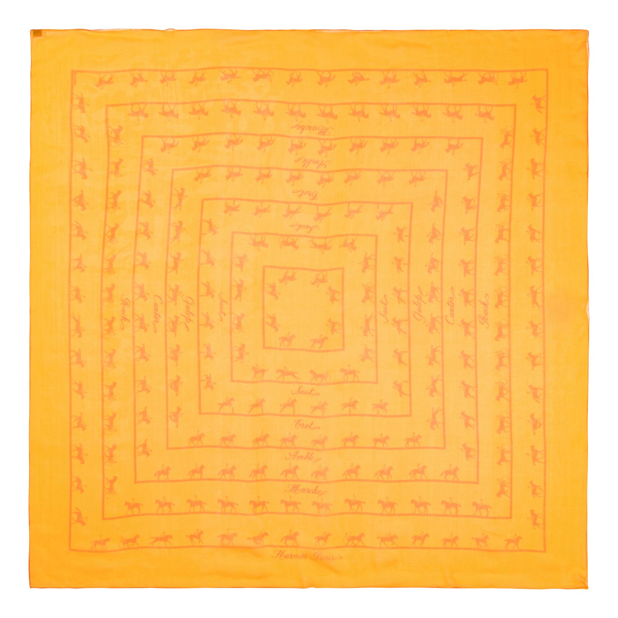 Four Hermès 90cm Silk Chiffon Scarves