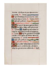 5 remarkable leaves illuminated from the late 13th to the late 15th century in France and England.