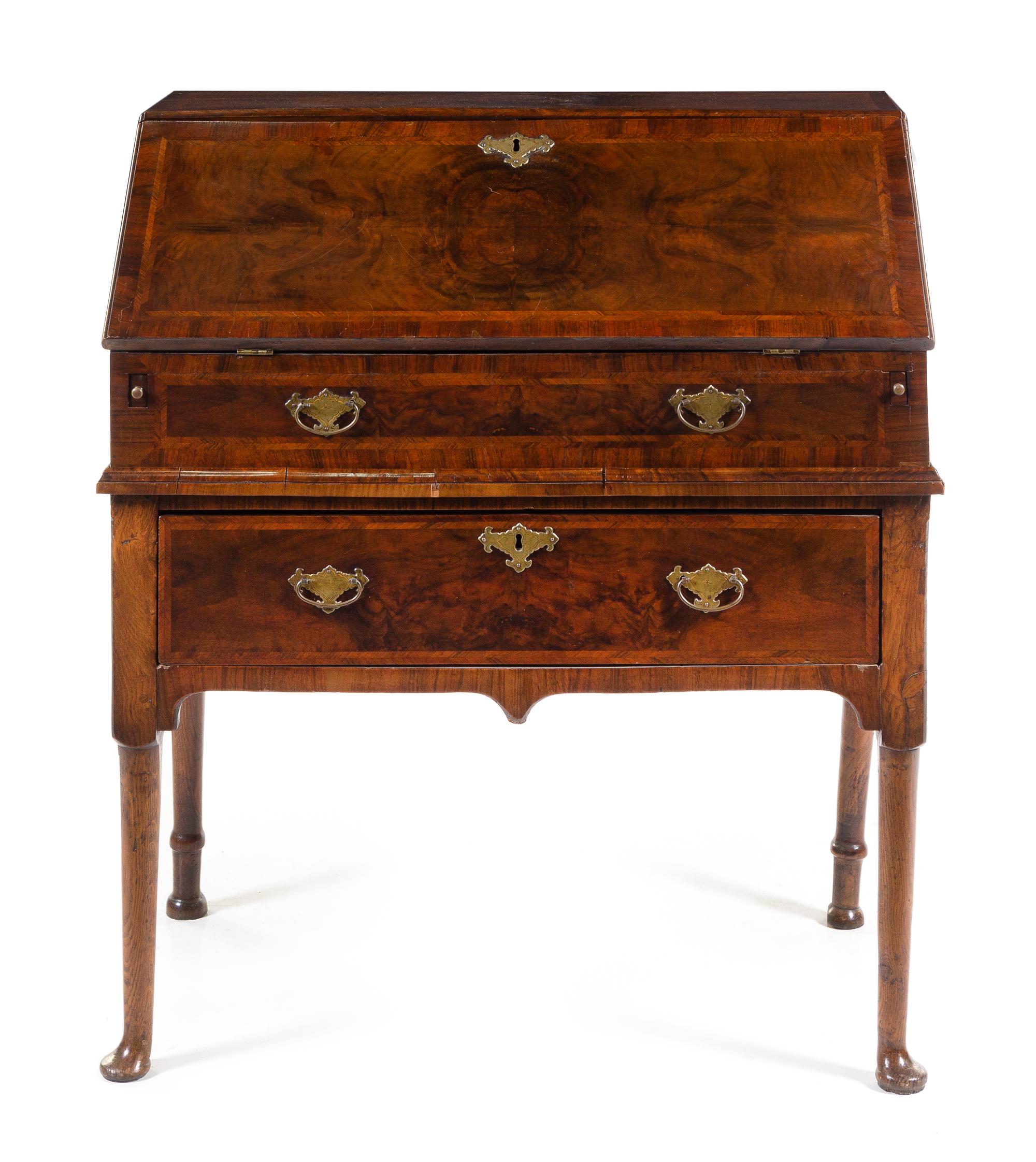 A George II Mahogany Writing Desk Height 41 x width 37 x depth 21 inches. — 18TH CENTURY