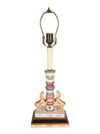 A Chinese Export Porcelain Candlestick