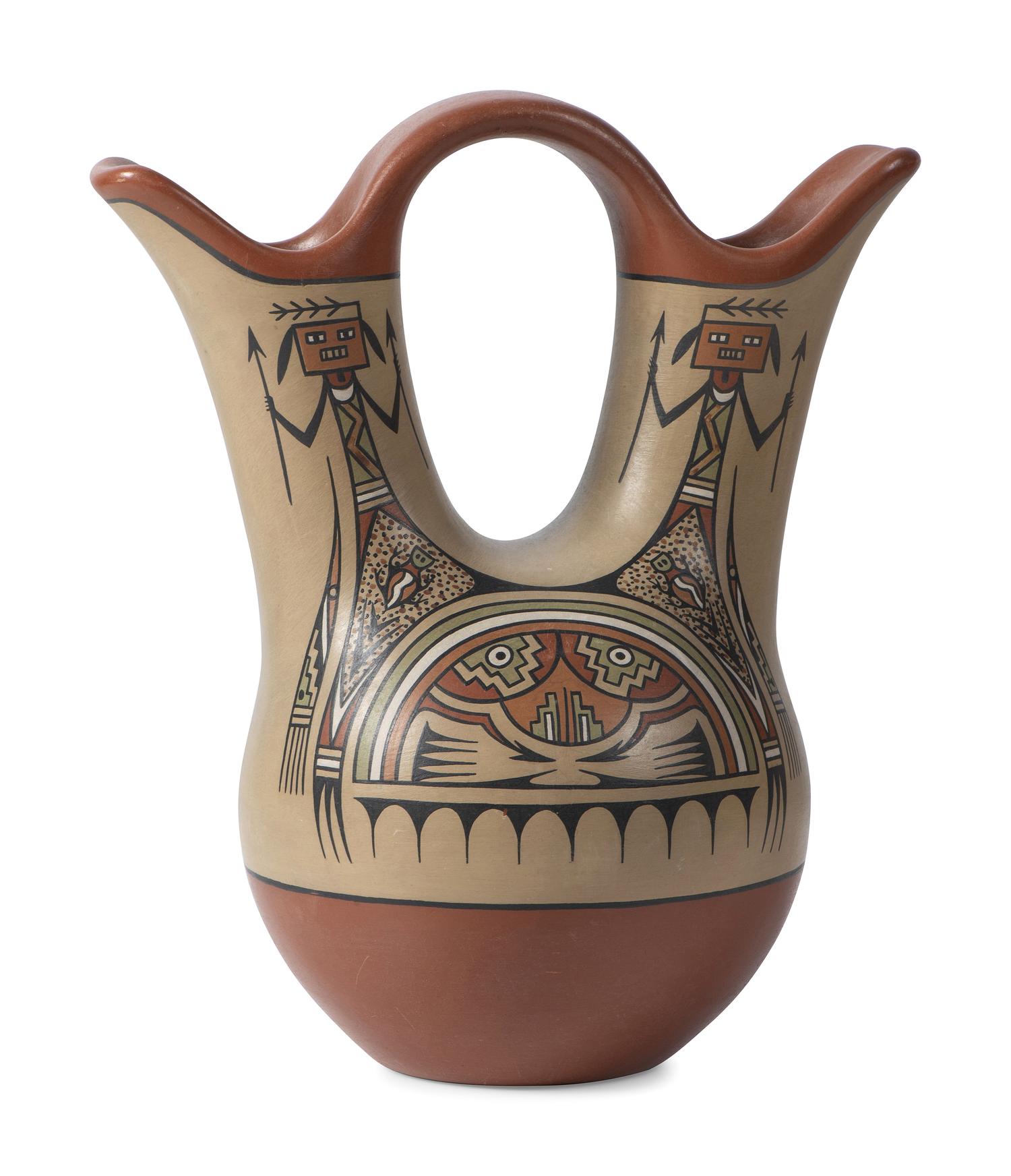 Polychrome Pottery Wedding Vase