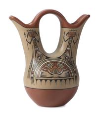 Polychrome Pottery Wedding Vase