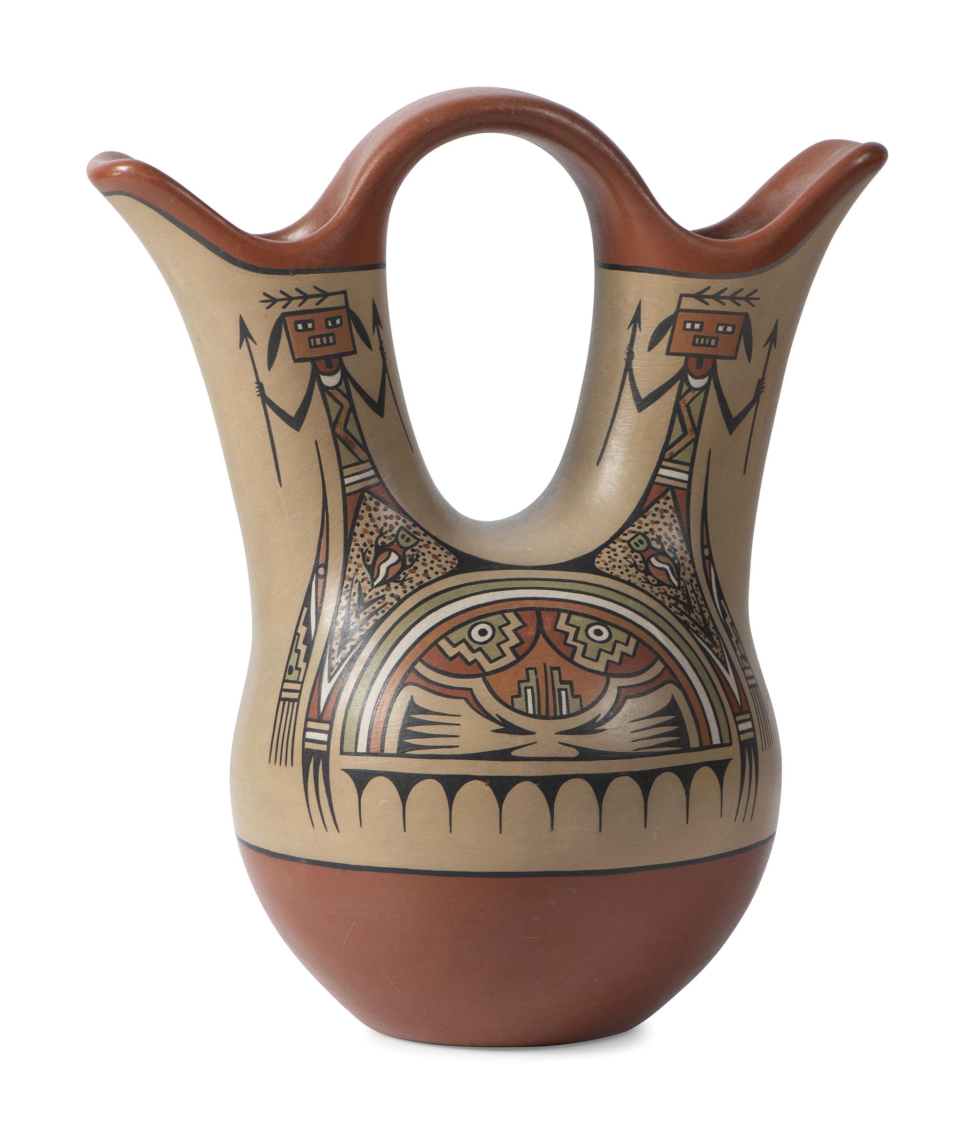 Polychrome Pottery Wedding Vase