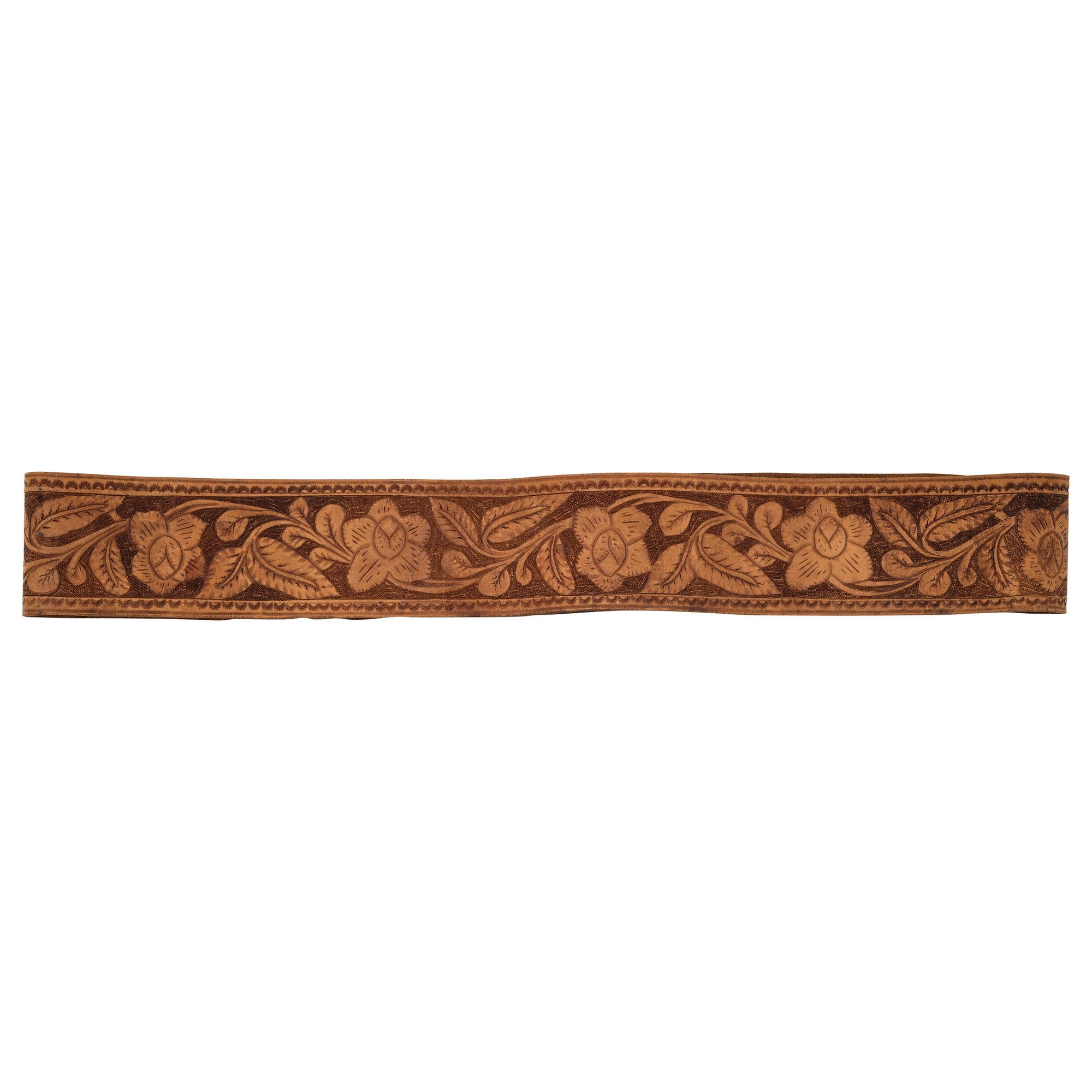 Silvered US Model 1851 Sword Belt Plate Engraved to A.C. Kennedy with Tooled Leather Belt