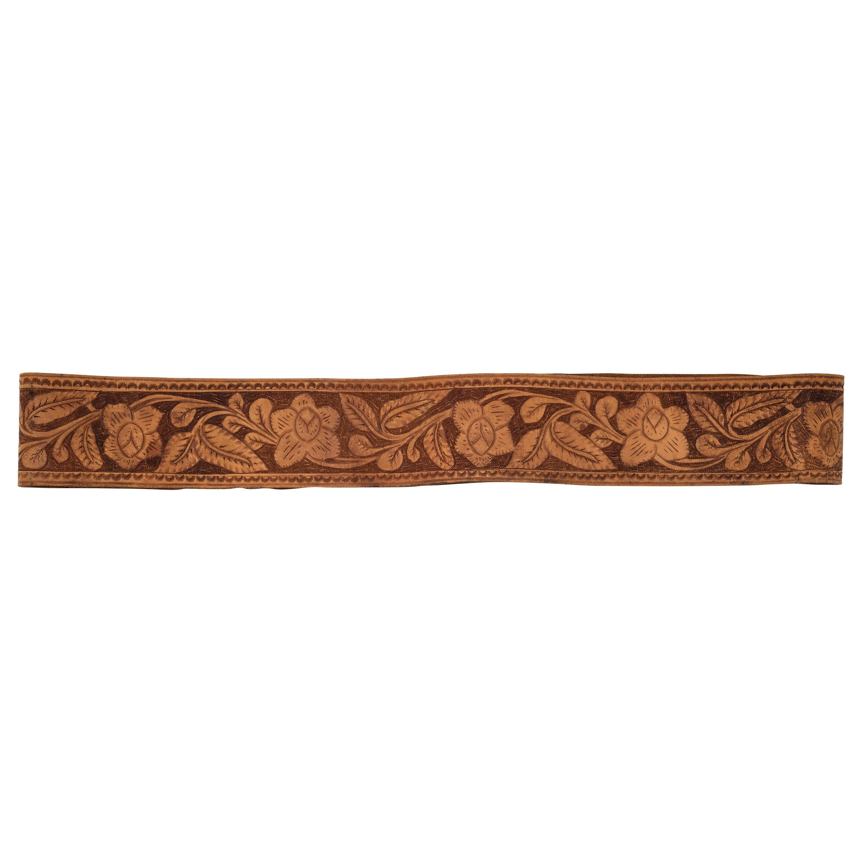 Silvered US Model 1851 Sword Belt Plate Engraved to A.C. Kennedy with Tooled Leather Belt
