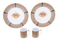Twelve Lynn Chase Dinner Plates and Six Mugs Plate diameter 12 inches. — 20TH CENTURY