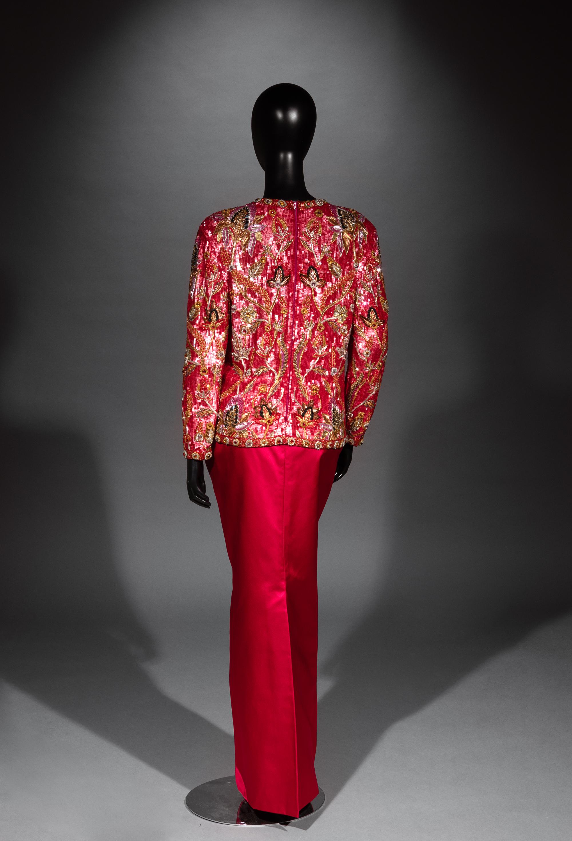 Oscar de la Renta Embroidered Top and Skirt, 1990s