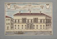A Set of Nine Italian Hand-Colored Engravings Depicting Venetian Palaces