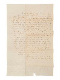 [CIVIL WAR]. Letter to a soldier, Nathan Wilcox, KIA at Gettysburg. Covington, [PA], 9 November 1862