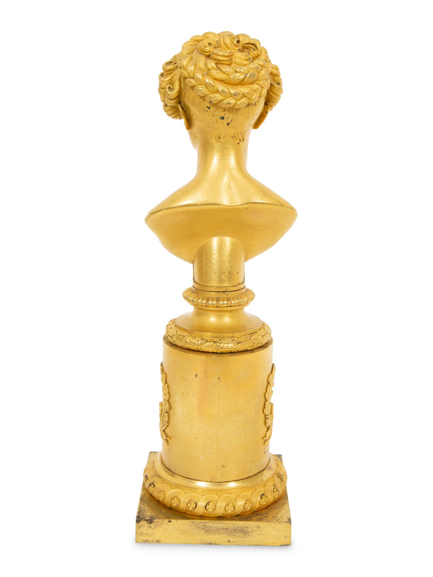 A Gilt Bronze Bust of Marie Louise, Duchess of Parma